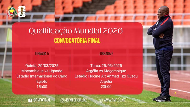Q.Mundial 2026: Os eleitos de Chiquinho para os duelos contra Uganda e Argélia